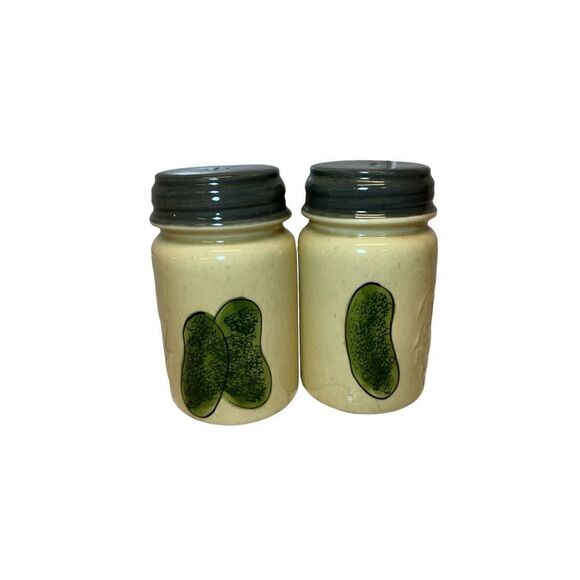 Vintage Hand-Painted Ball Mason Jar Pickle Shakers - Picture 5 of 7
